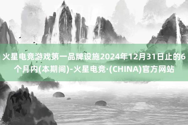 火星电竞游戏第一品牌设施2024年12月31日止的6个月内(本期间)-火星电竞·(CHINA)官方网站