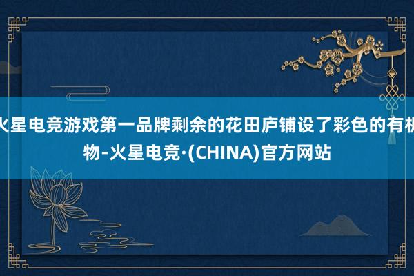 火星电竞游戏第一品牌剩余的花田庐铺设了彩色的有机物-火星电竞·(CHINA)官方网站