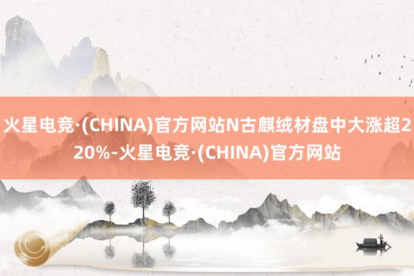 火星电竞·(CHINA)官方网站N古麒绒材盘中大涨超220%