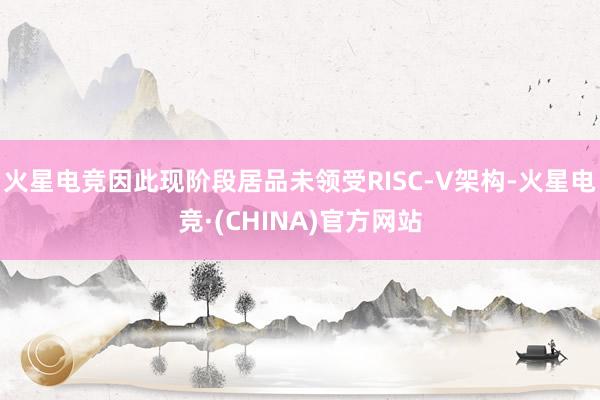 火星电竞因此现阶段居品未领受RISC-V架构-火星电竞·(CHINA)官方网站