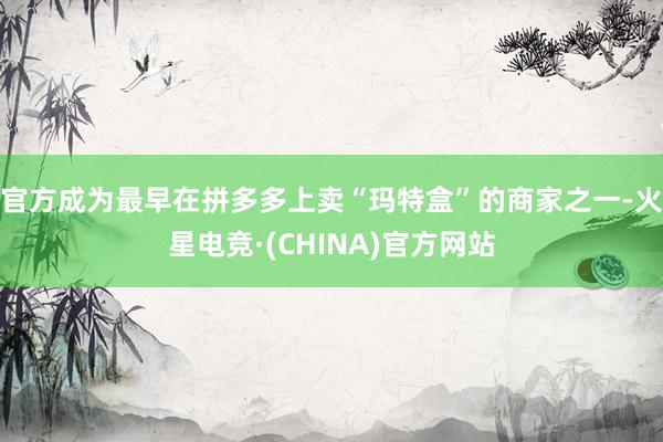 官方成为最早在拼多多上卖“玛特盒”的商家之一-火星电竞·(C