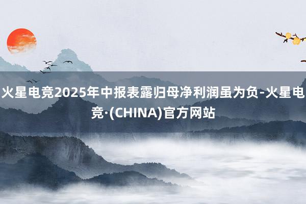 火星电竞2025年中报表露归母净利润虽为负-火星电竞·(CH