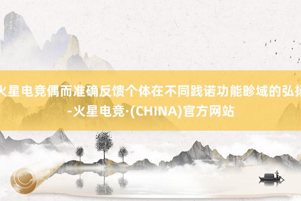 火星电竞偶而准确反馈个体在不同践诺功能畛域的弘扬-火星电竞·