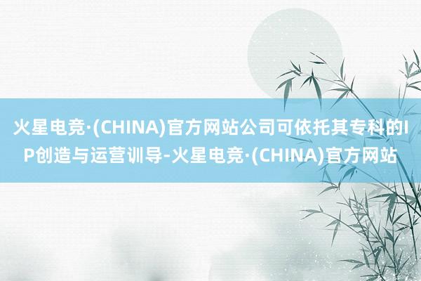 火星电竞·(CHINA)官方网站公司可依托其专科的IP创造与