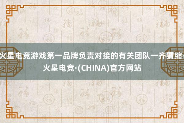 火星电竞游戏第一品牌负责对接的有关团队一齐猬缩-火星电竞·(
